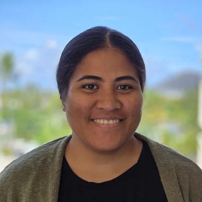 Fitimaleafa Taupau smiling outside.